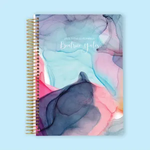 6x9 Fitness Planner - Multicolor Flowing Ink