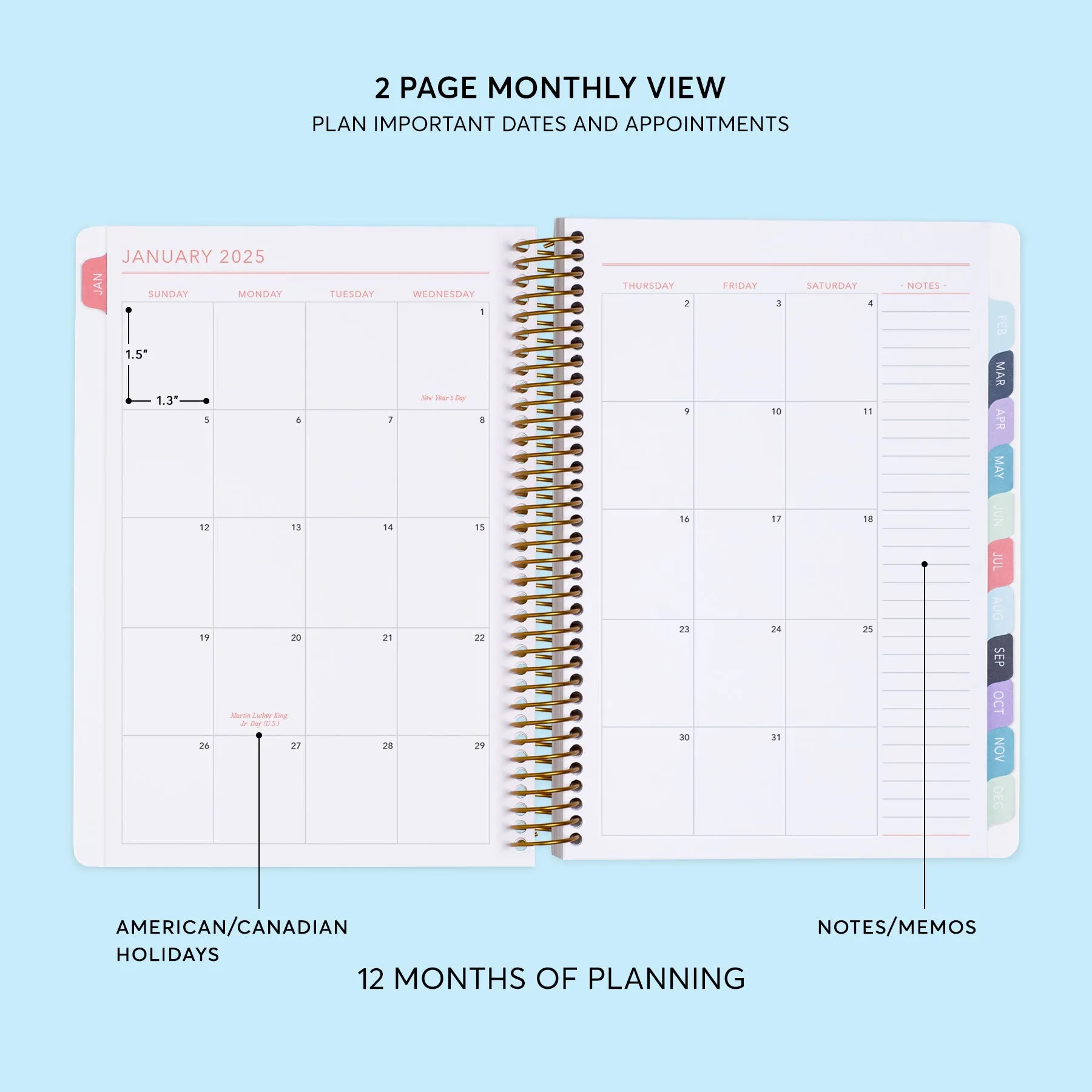 6x9 Fitness Planner - Multicolor Flowing Ink