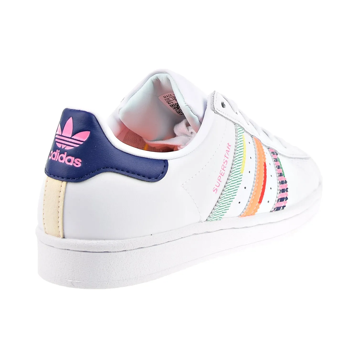 Adidas Superstar Women's Shoes Cloud White/Night Sky/Green