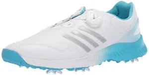 adidas Womens Response Bounce BOA Golf Shoe FTWR White/Silver Metallic/Bright Cyan 9.5 M US
