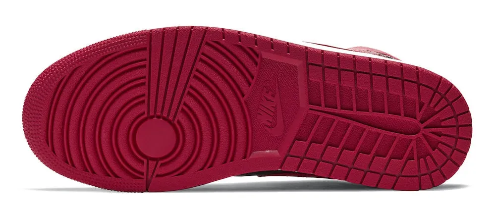 Air Jordan 1 Mid shoes black gym red white
