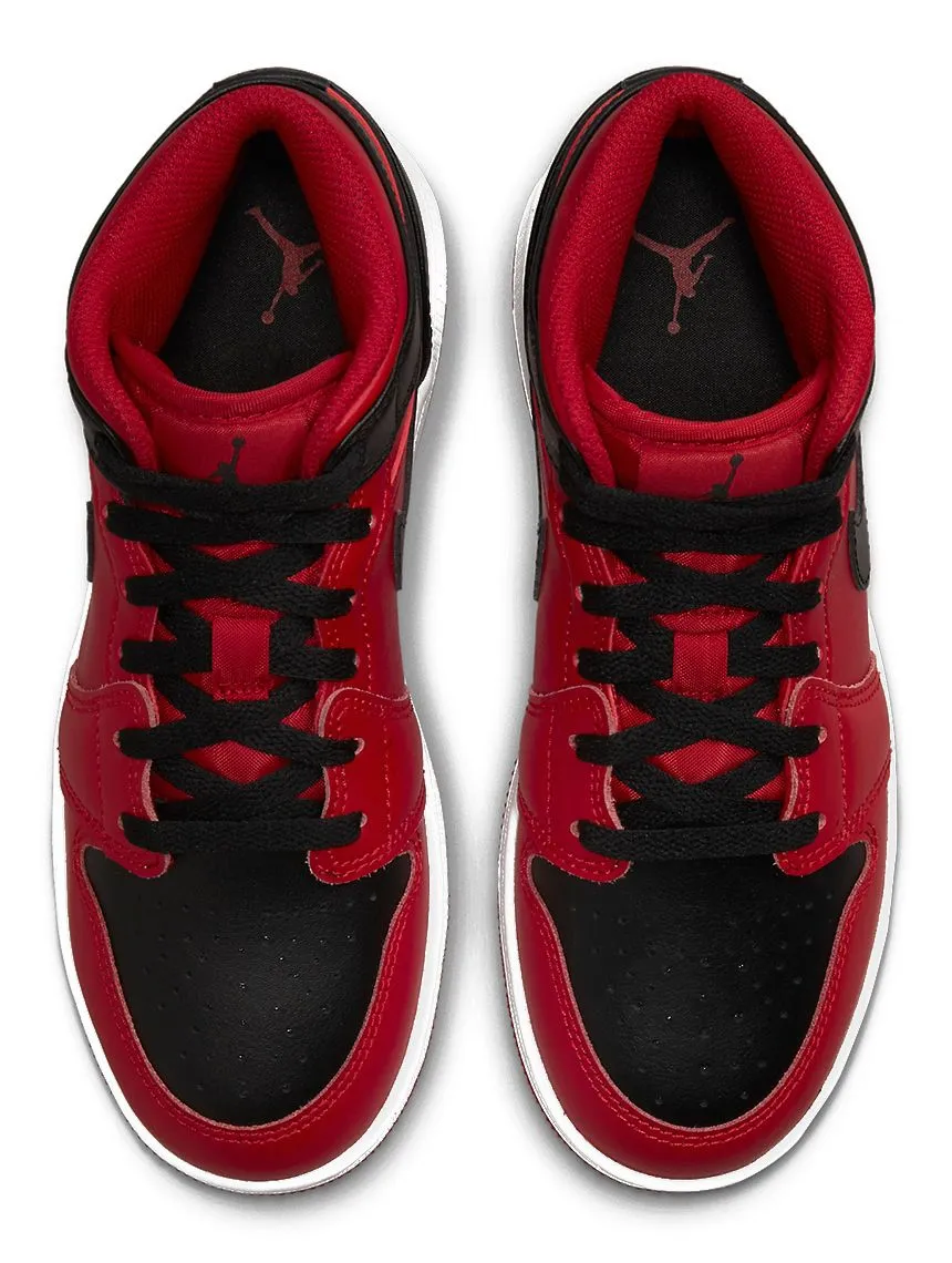 Air Jordan 1 Mid shoes Gym Red Black White GS