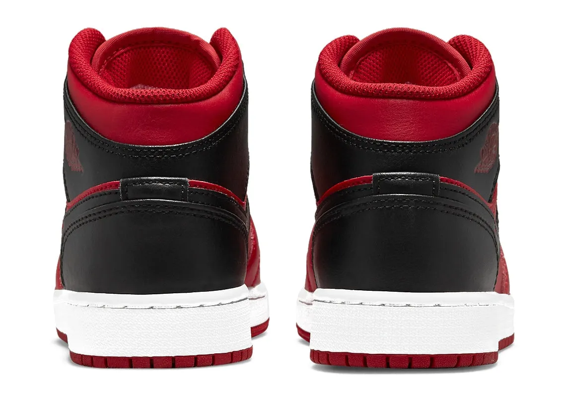 Air Jordan 1 Mid shoes Gym Red Black White GS