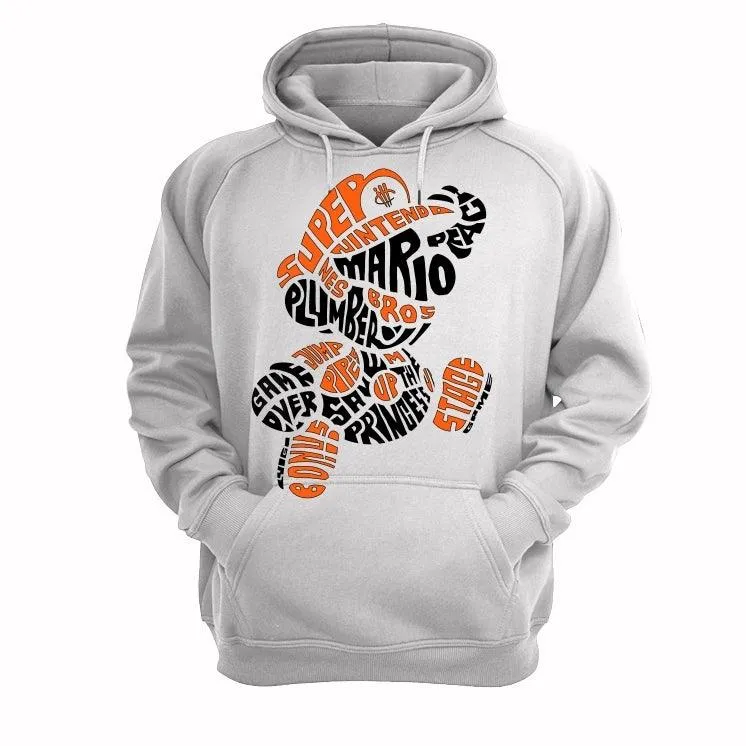 Air Jordan RETRO 1 (Orange black) 2019 White T-Shirt (Mario bro’s )