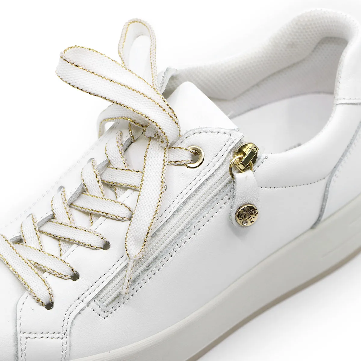 Alina White Soft Walking Sneakers