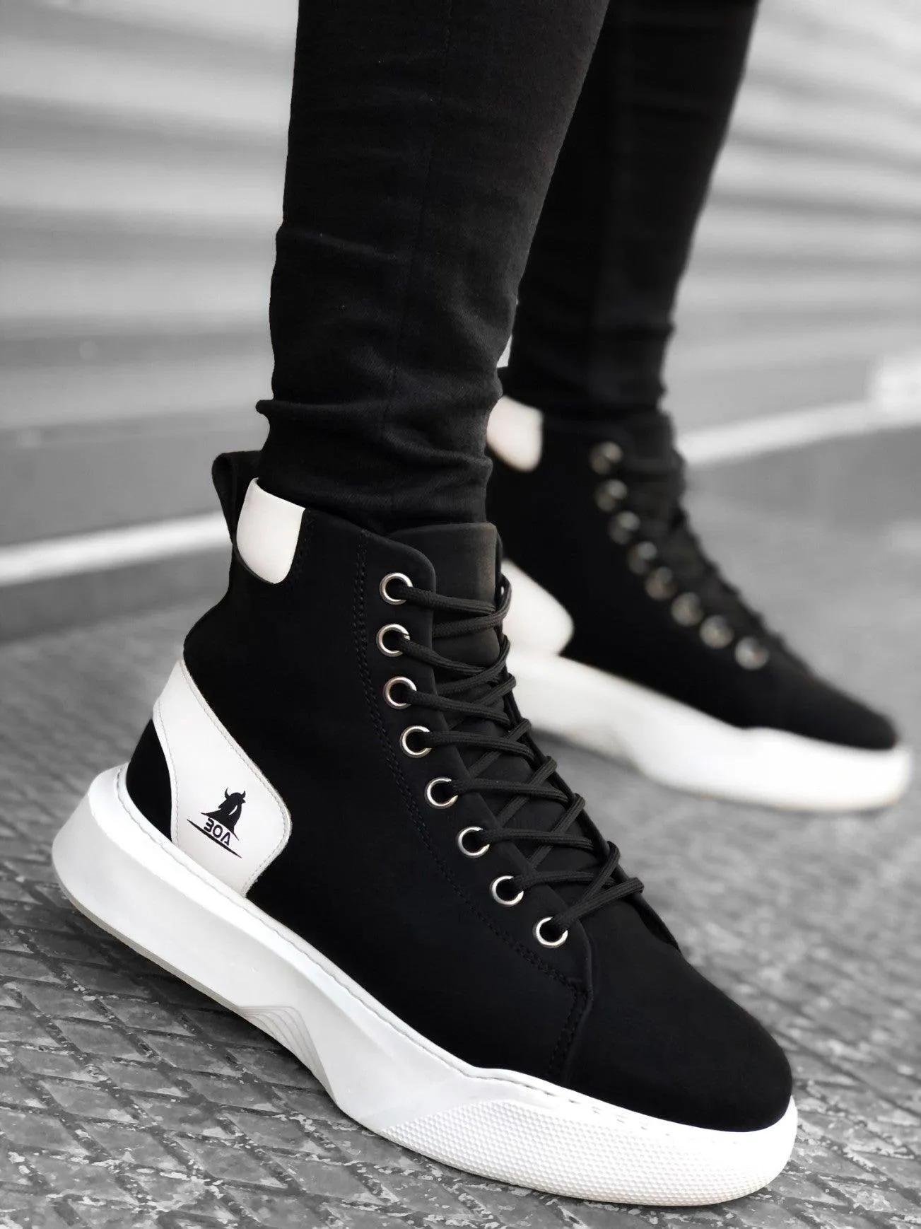 BA0155 Lace-Up Men's High Sole Sport Boots