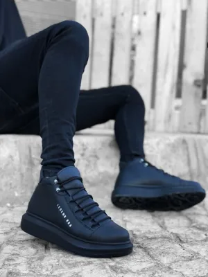 BA0312 Lace-up High Black Sole Men's Style Sport Boots