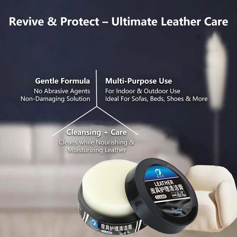 【Buy 1 Free 1】Leather Care Cleaning Paste – Multi-Purpose Leather Cleaner & Conditioner | Shoes, Bags, Sofa, Seats, Belts