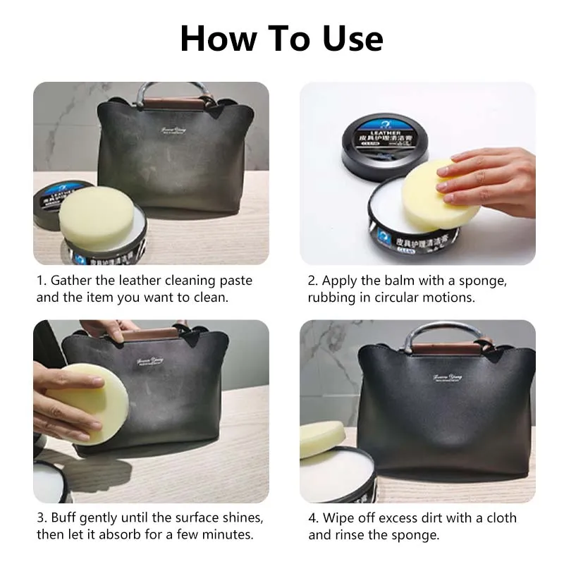 【Buy 1 Free 1】Leather Care Cleaning Paste – Multi-Purpose Leather Cleaner & Conditioner | Shoes, Bags, Sofa, Seats, Belts