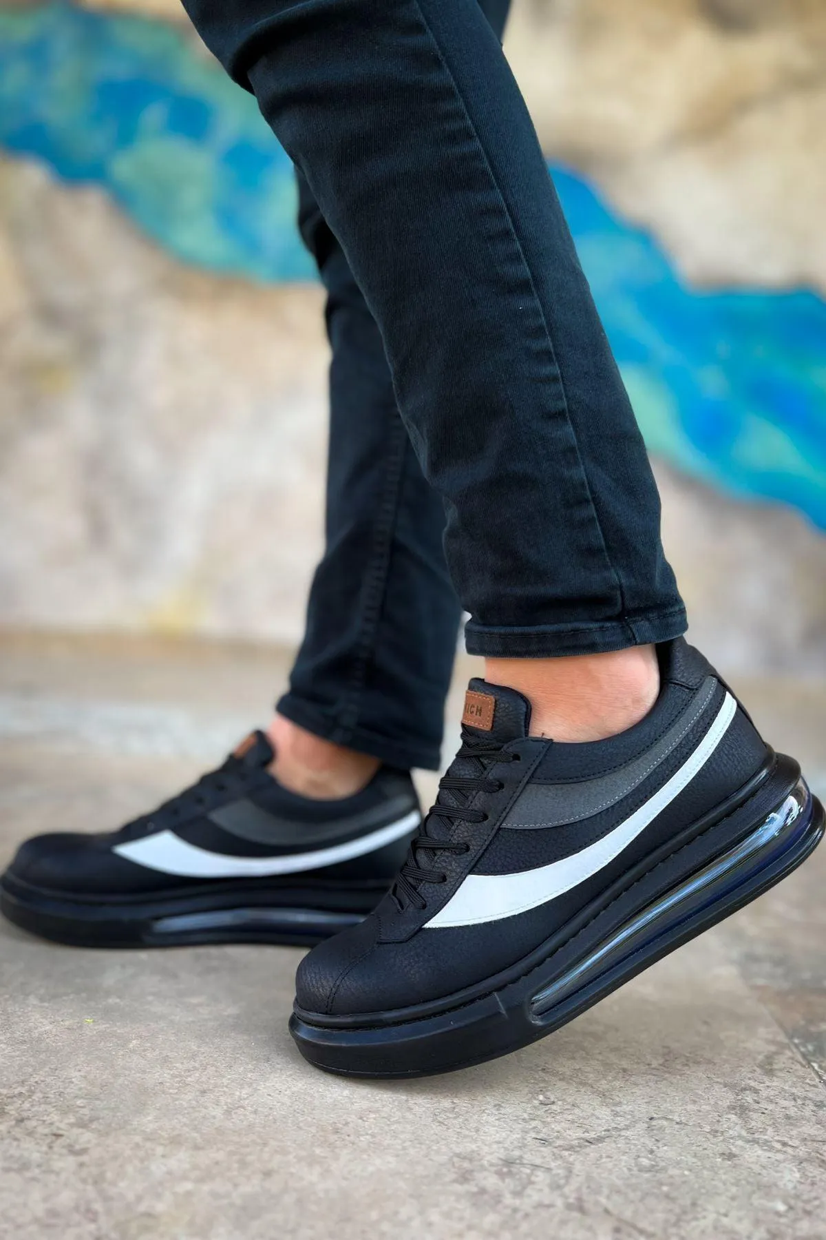 CH172 Men's Sport Sneakers Shoes BLACK