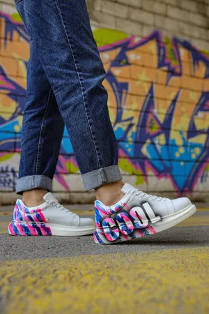 CH254 Men's Sport Sneakers Shoes PINK / BLUE COOL