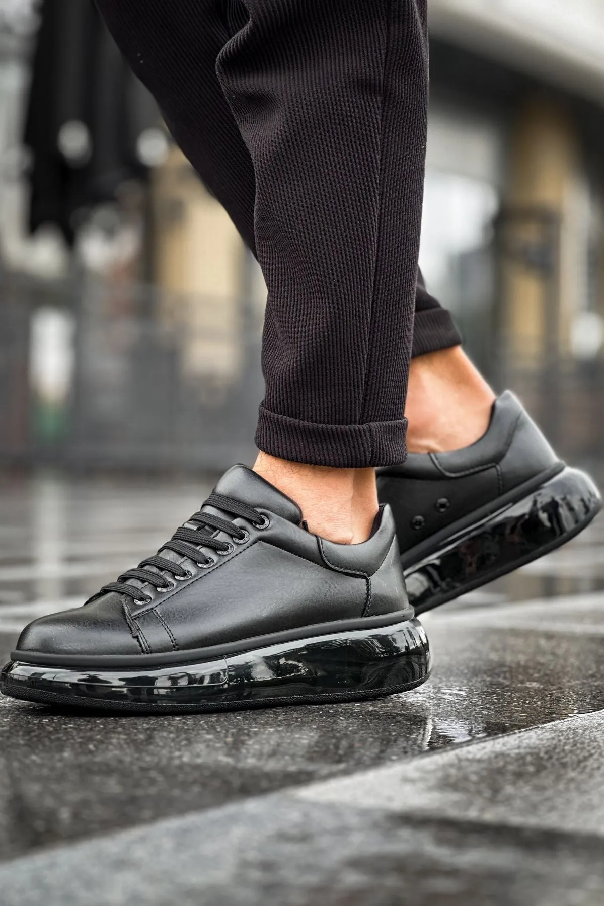 CH295 CST Sollievo Men's Sport Sneakers Shoes Full BLACK