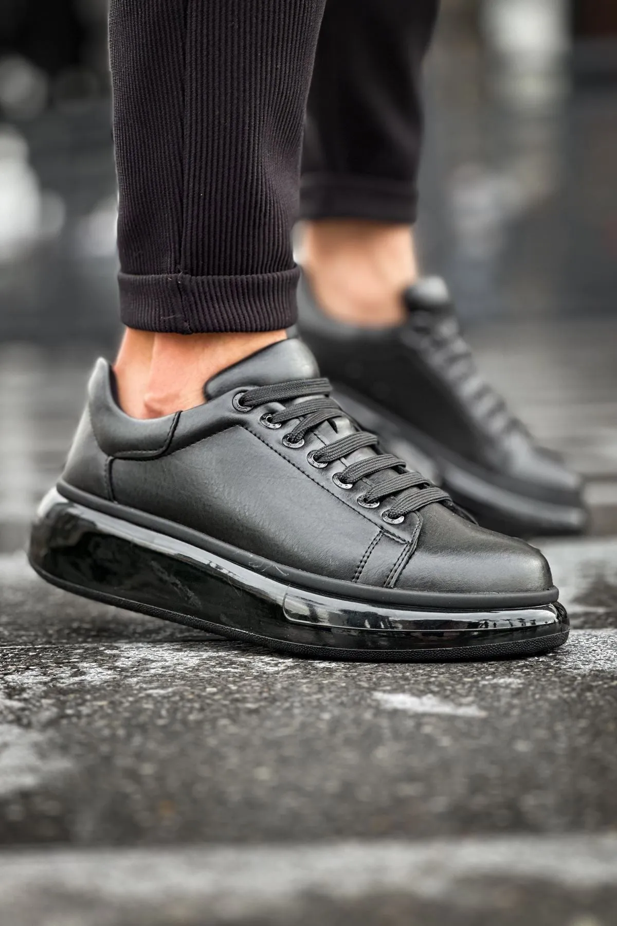 CH295 CST Sollievo Men's Sport Sneakers Shoes Full BLACK