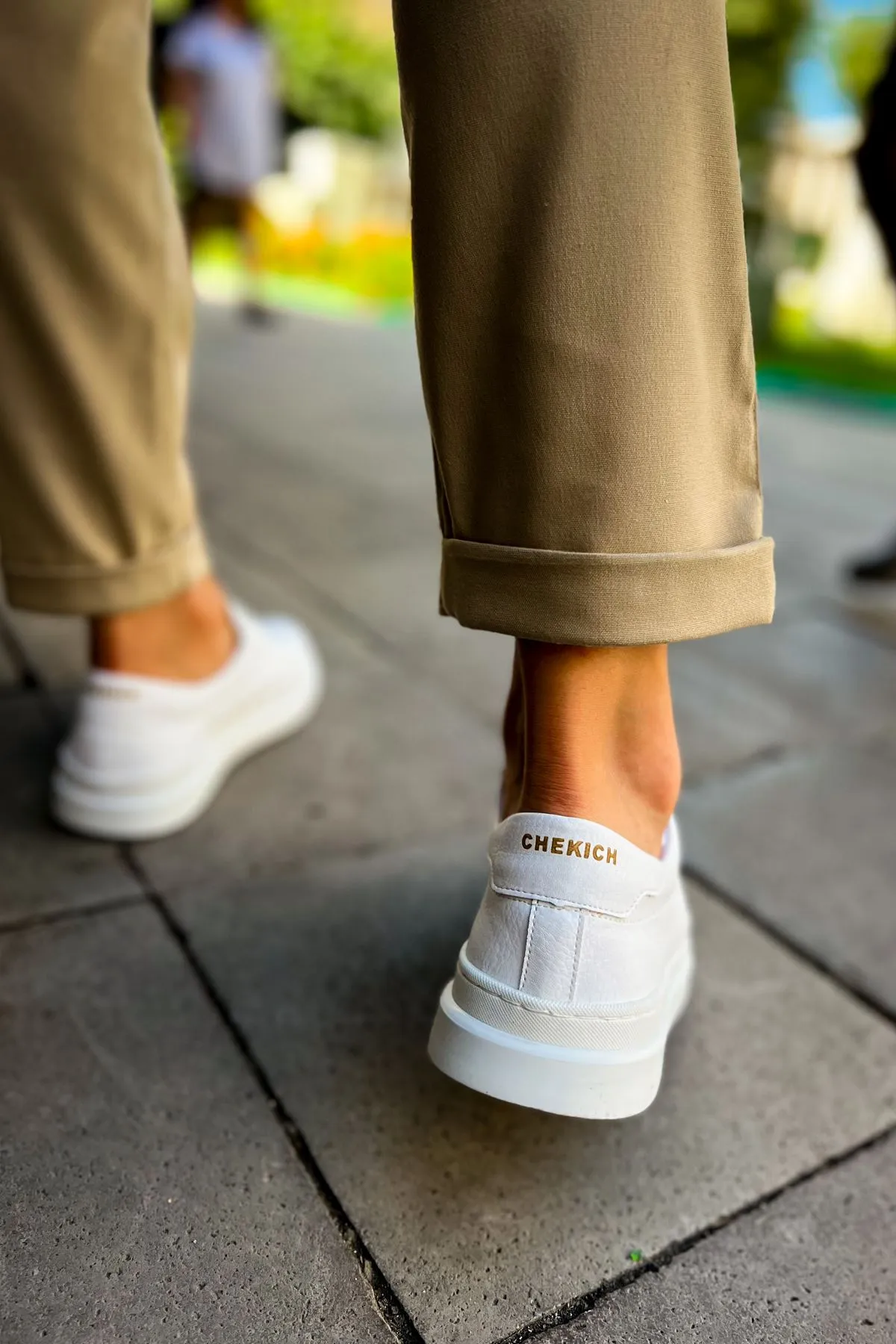 CH979 Santoni CRT Sport Men's Sneakers Shoes WHITE