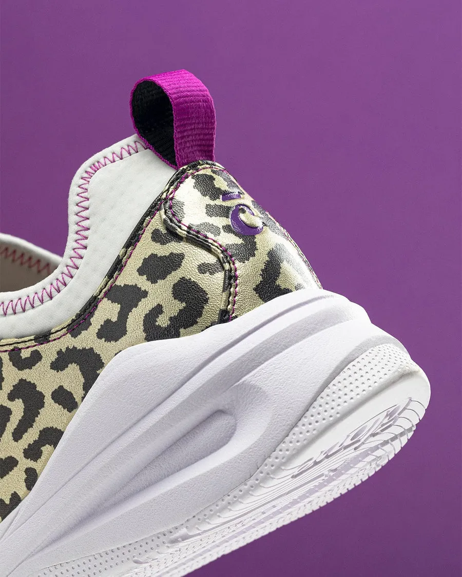 Clove  - Aero's Shoes - Limited Edition - White / Gold Leopard