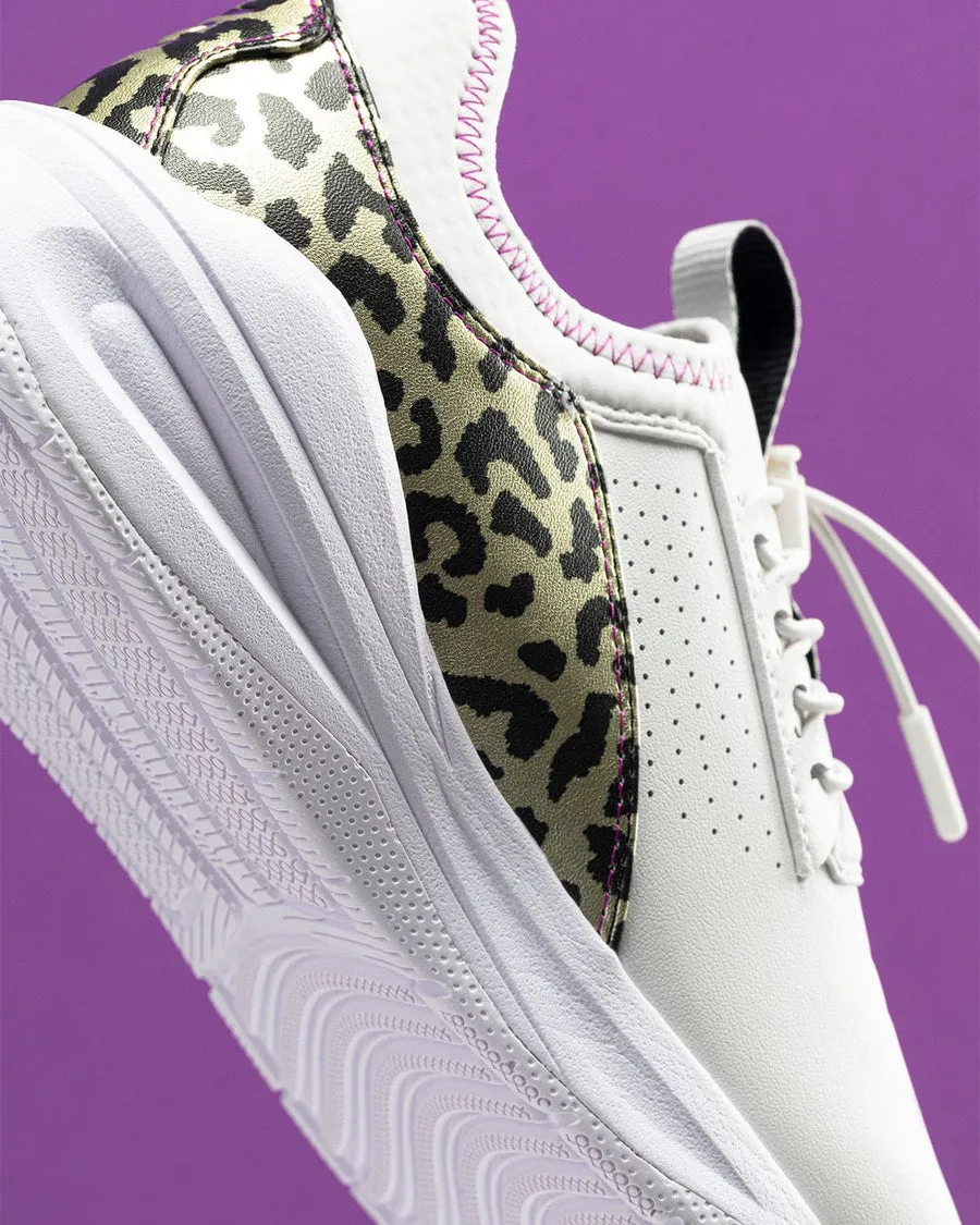 Clove  - Aero's Shoes - Limited Edition - White / Gold Leopard