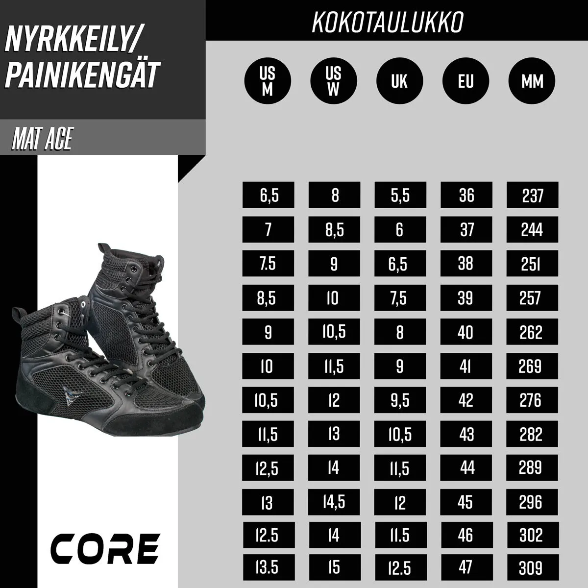 Core Wrestling Shoes Mat Ace