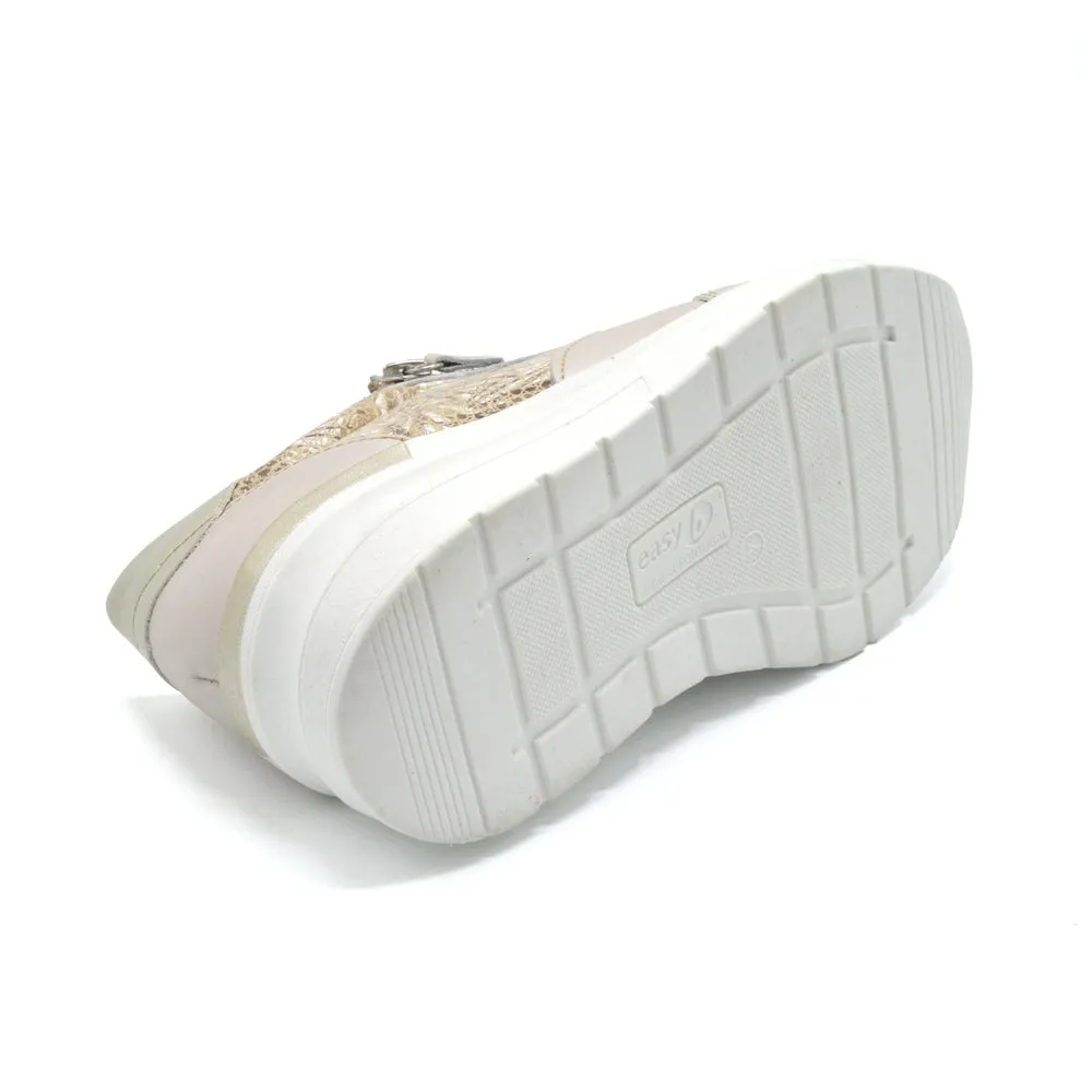 DB Wolf - Ladies Feather Lite Extra Wide Trainer - 2V and 6V Width Fittings - Beige