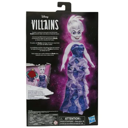 Disney Villains Ursula Fashion Doll, Accessories and Removable Clothes, Standard