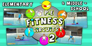 Fitness Circuit Station cards - Volume 2: 36 more PE activities for school