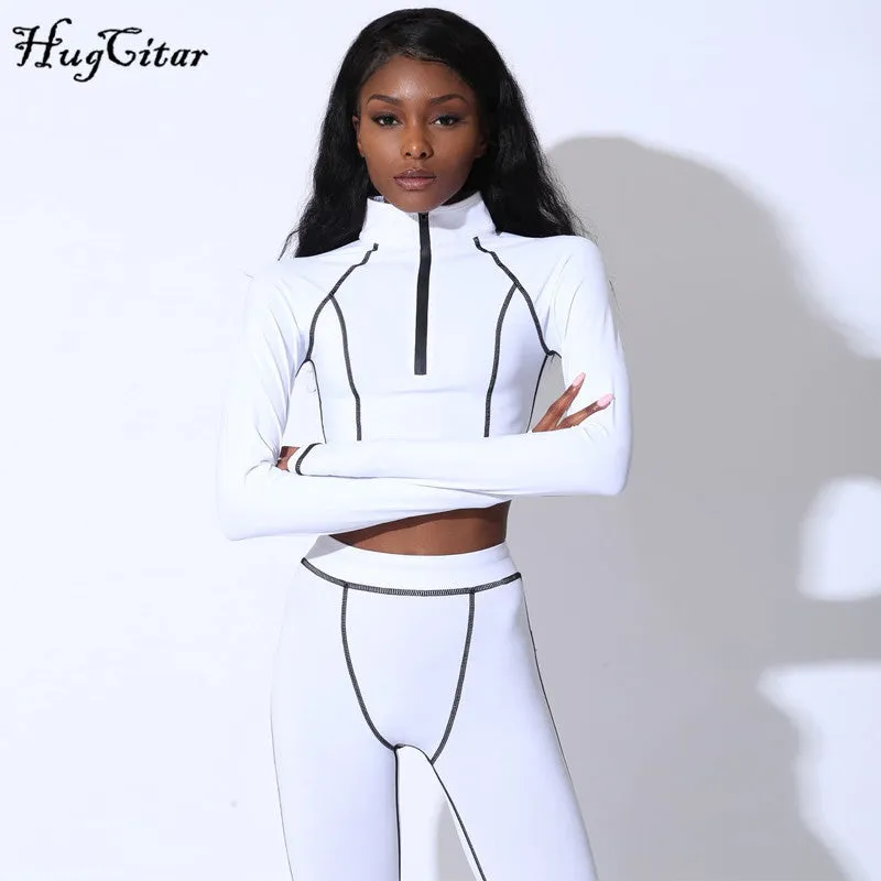Fitness Crop Top Leggings Set