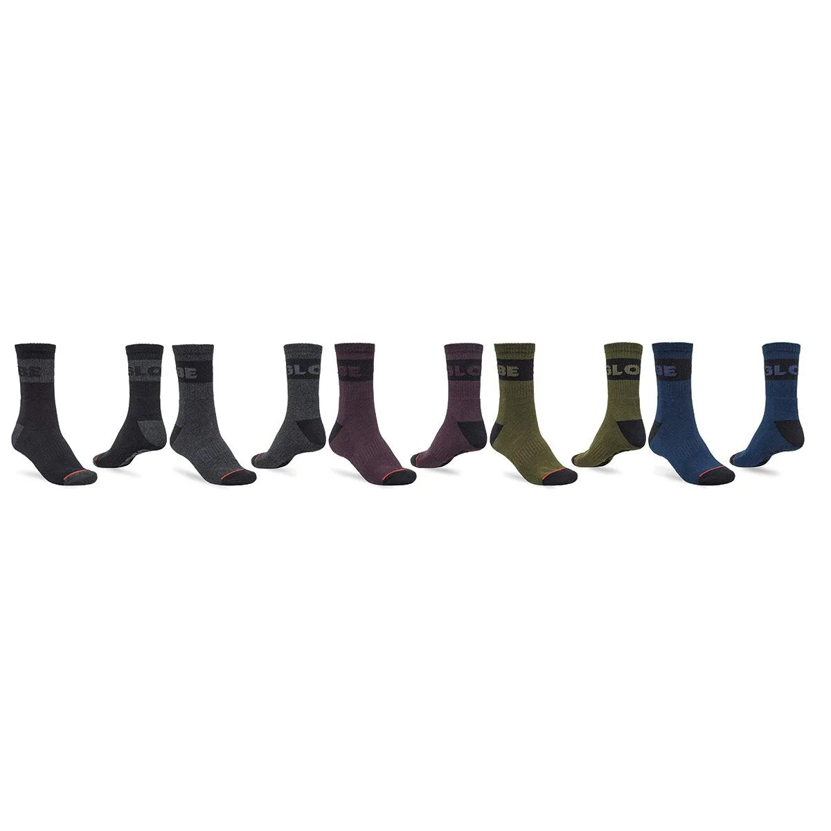 Globe Shoes - Horizons Crew Sock 5 Pack