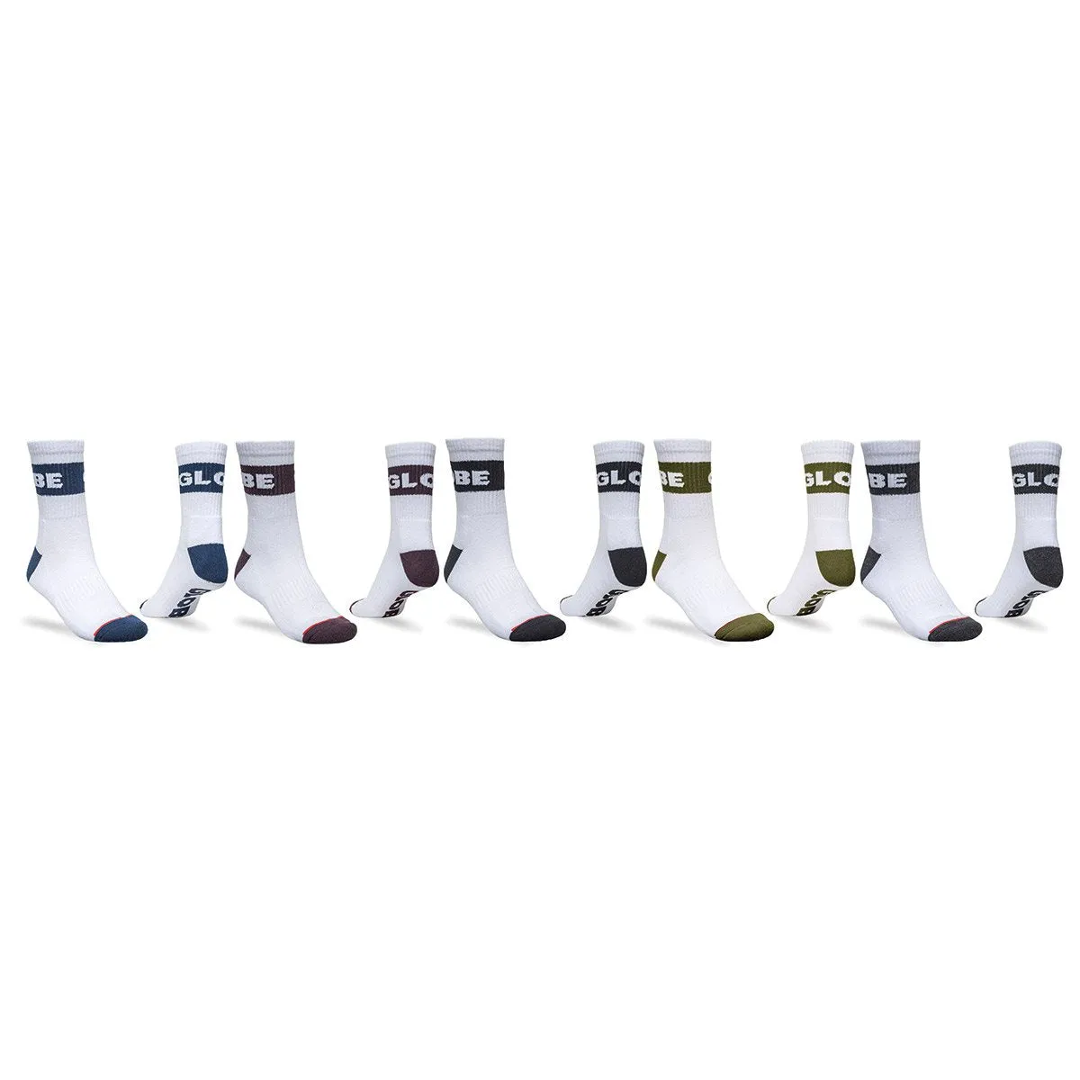 Globe Shoes - Horizons Crew Sock 5 Pack