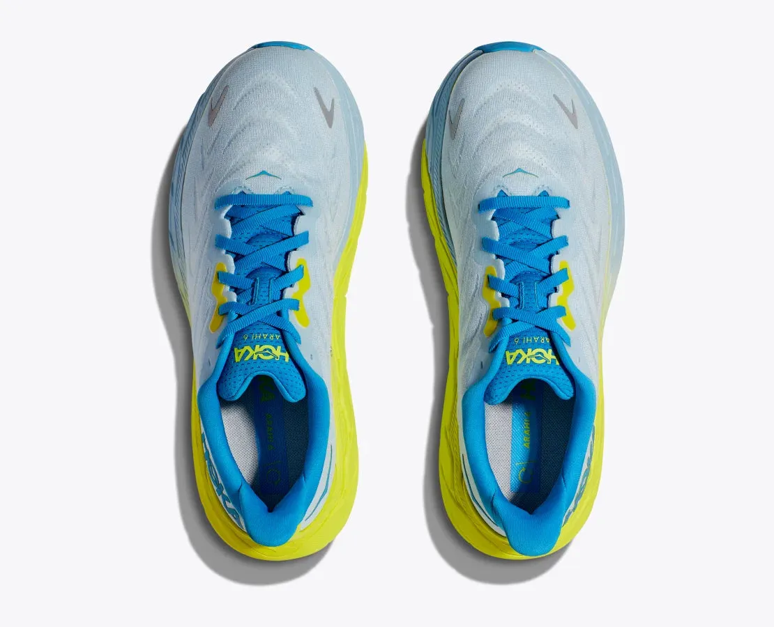 'HOKA' Men's Arahi 6 - Ice Water / Evening Primrose