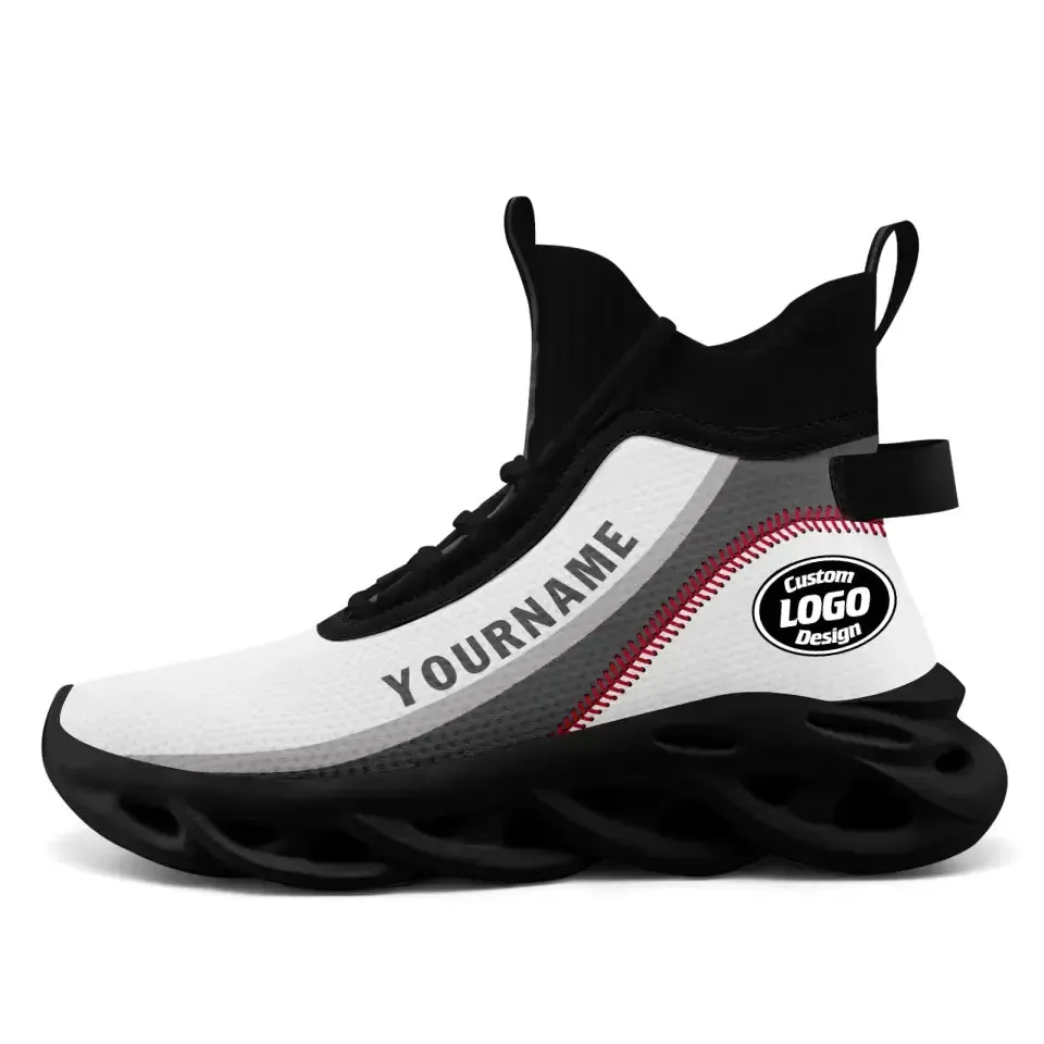 Holiday Gifts,Personalized Stylish Sneakers, Custom Mesh Shoes, Glow at Night Sport Shoes, Gift for Event, Company and Team