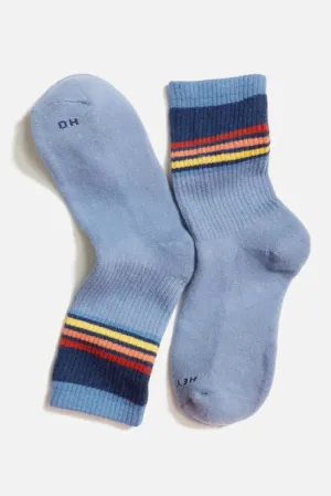 Light Blue Sunset Stripe Gym Socks