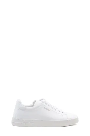 Men's Classic White Leather Sneakers with Lace-Up Design - Wessi