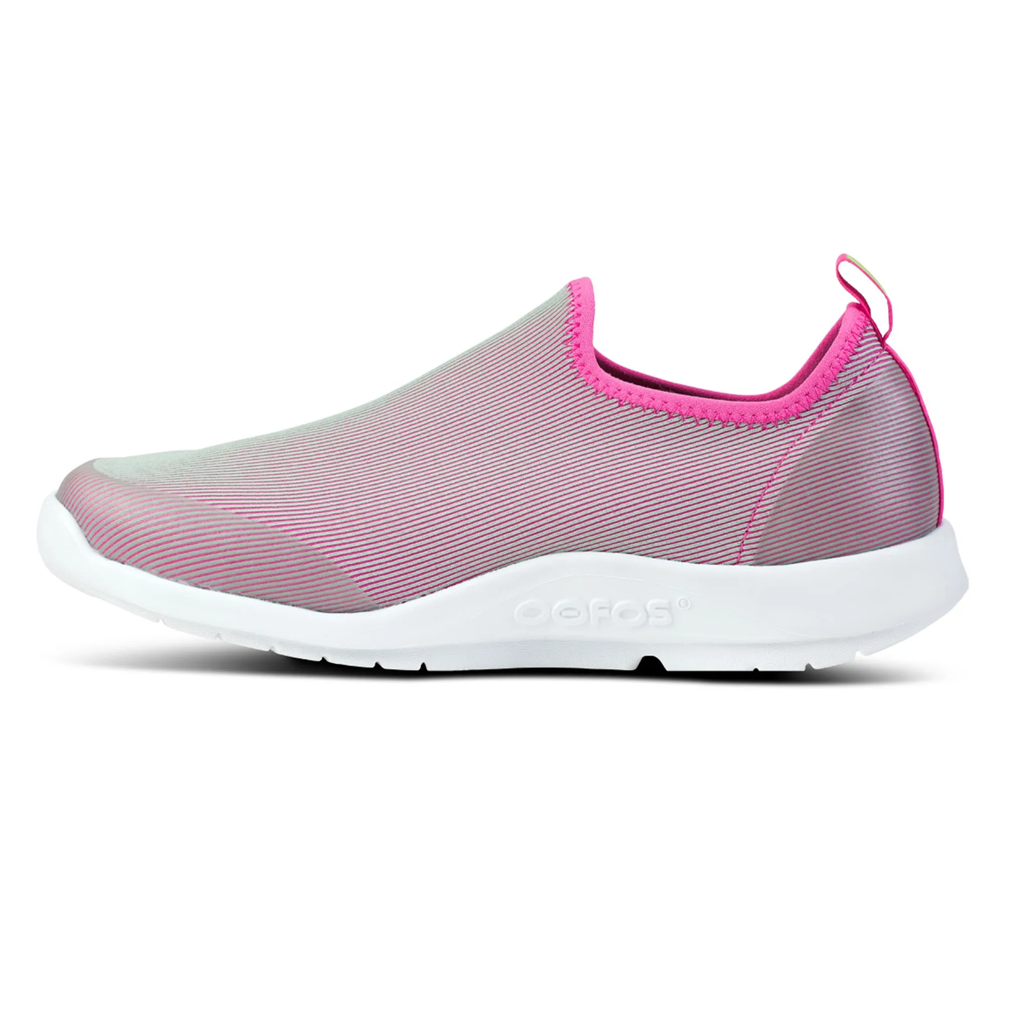 Oofos OOmg Sport Shoe Women's White Fuchia