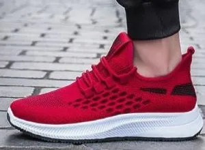 Red Walking Running Sneakers