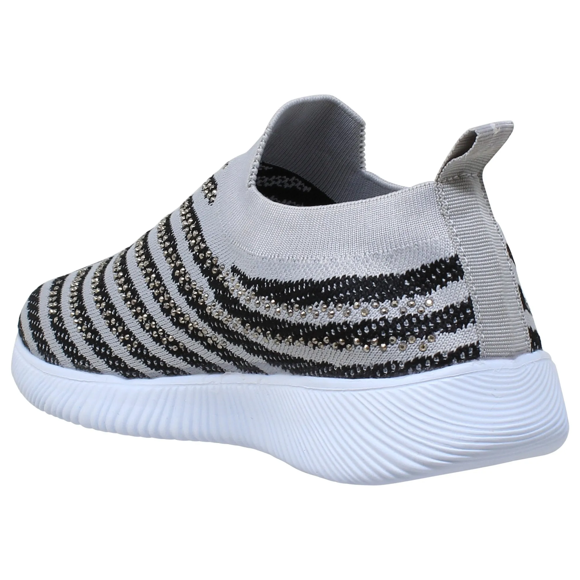 Rhinestone Strips Sneakers / Running Shoes
