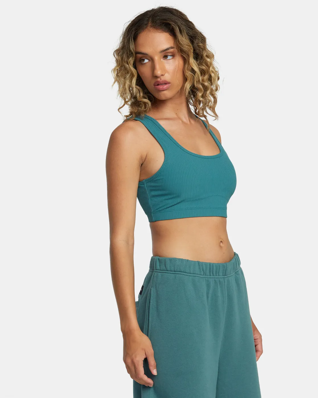 Rose Machado Sports Bra - Teal