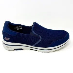 Skechers Go Walk 5 Beeline Navy Mens Size 11.5 Vegan Air Cooled Sneakers