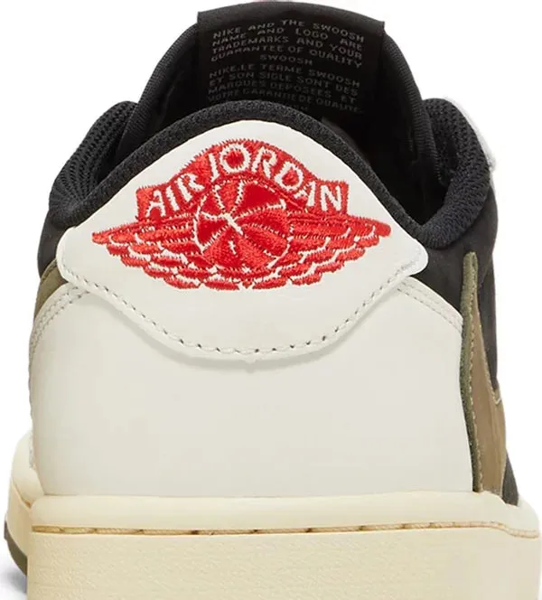 Travis Scott x Wmns Air Jordan 1 Retro Low OG 'Olive' for Kids
