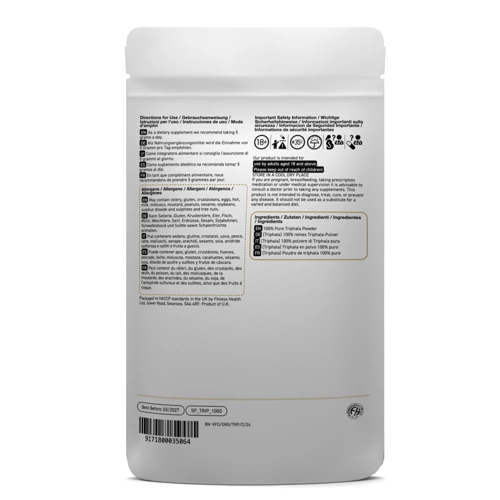 Triphala Powder (Amla Bibhitaki   Haritaki)