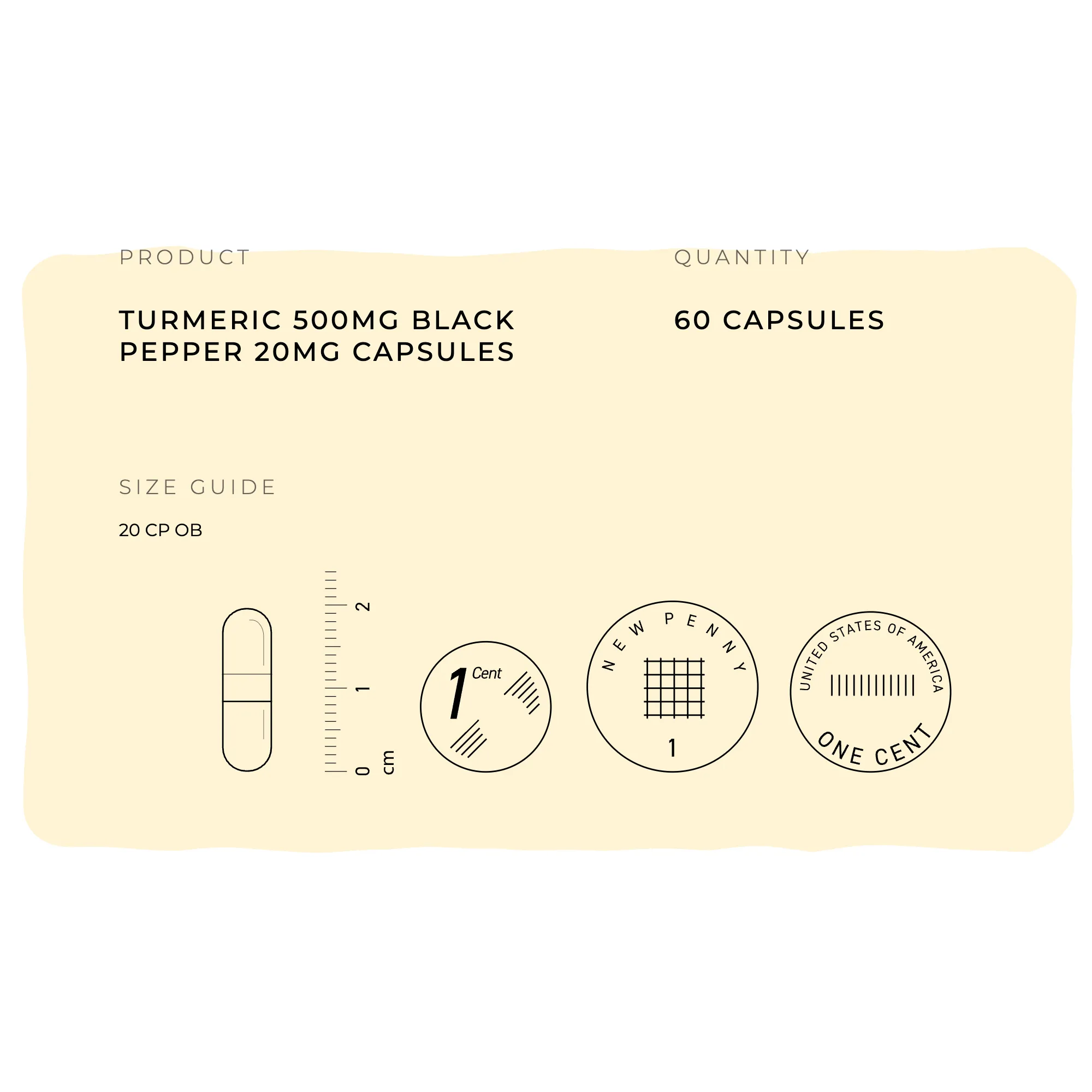 Turmeric Extract 500mg Capsules and Black Pepper 20mg