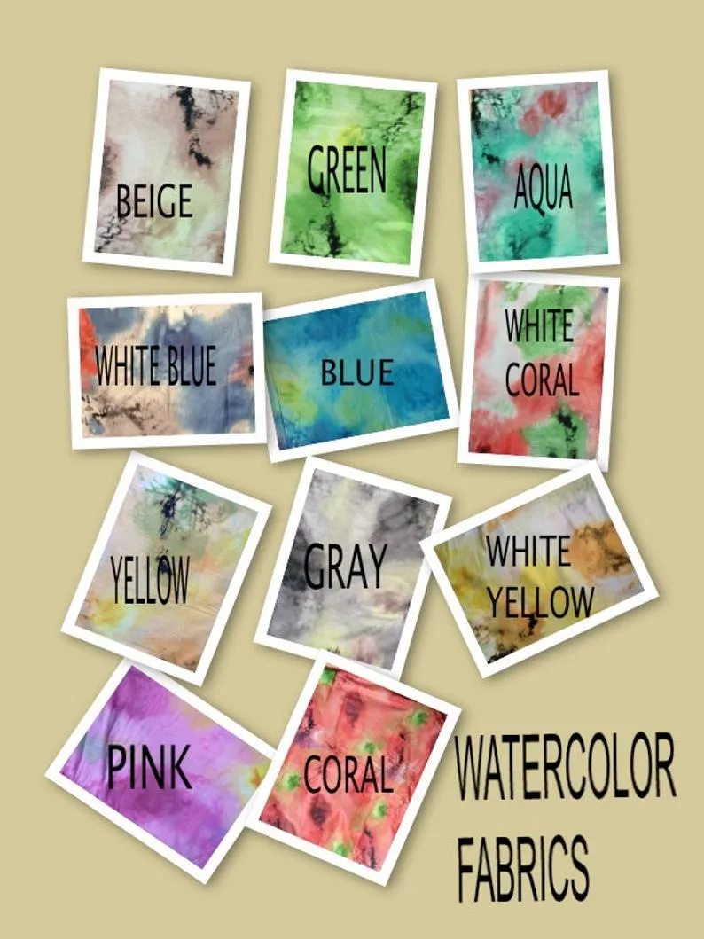 Watercolor Splash V-Neck, Cinched Waist Ankle Length Kaftan