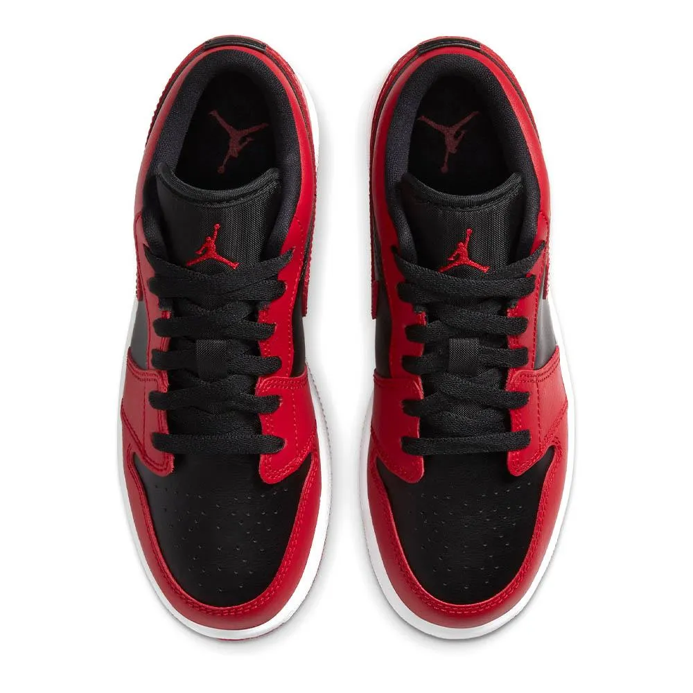 Women's / GS Air Jordan 1 Low "Reverse Breds" (Black/Gym Red/White)(553560-606)