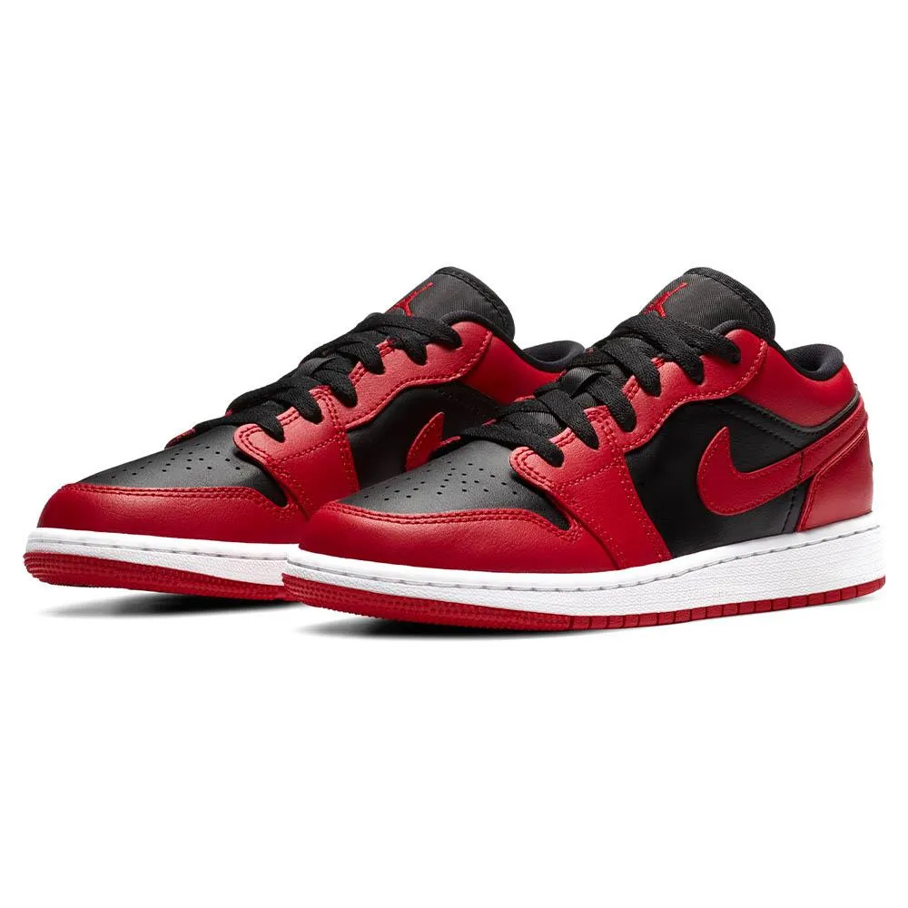 Women's / GS Air Jordan 1 Low "Reverse Breds" (Black/Gym Red/White)(553560-606)
