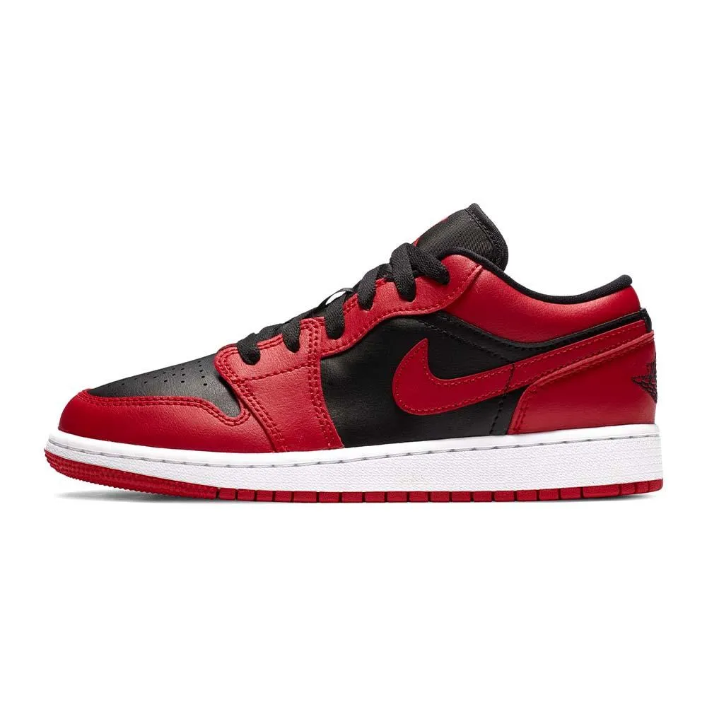 Women's / GS Air Jordan 1 Low "Reverse Breds" (Black/Gym Red/White)(553560-606)
